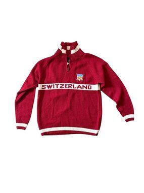 Alpine Club Switzerland Men's 1/4 Zip Sweater Large